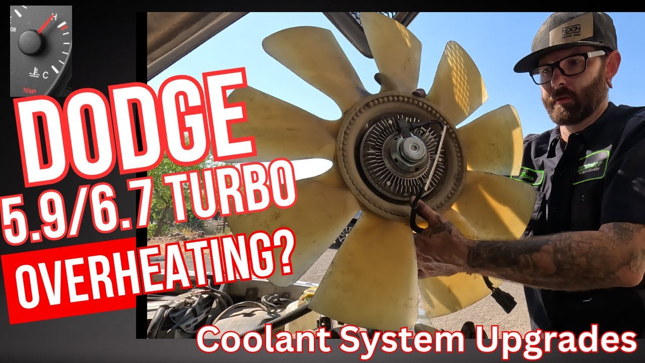 Dodge Ram 5.9 Diesel Coolant System Upgrade Electric Fan Clutch Delete and High Flow Water Pump