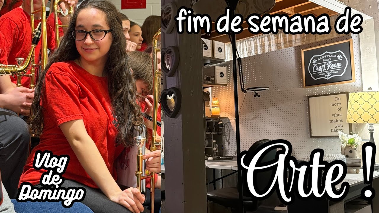 ARTE NO ATELIÊ… ARTE NA ESCOLA! | VLOG DE DOMINGO (VIDA NOS EUA) 