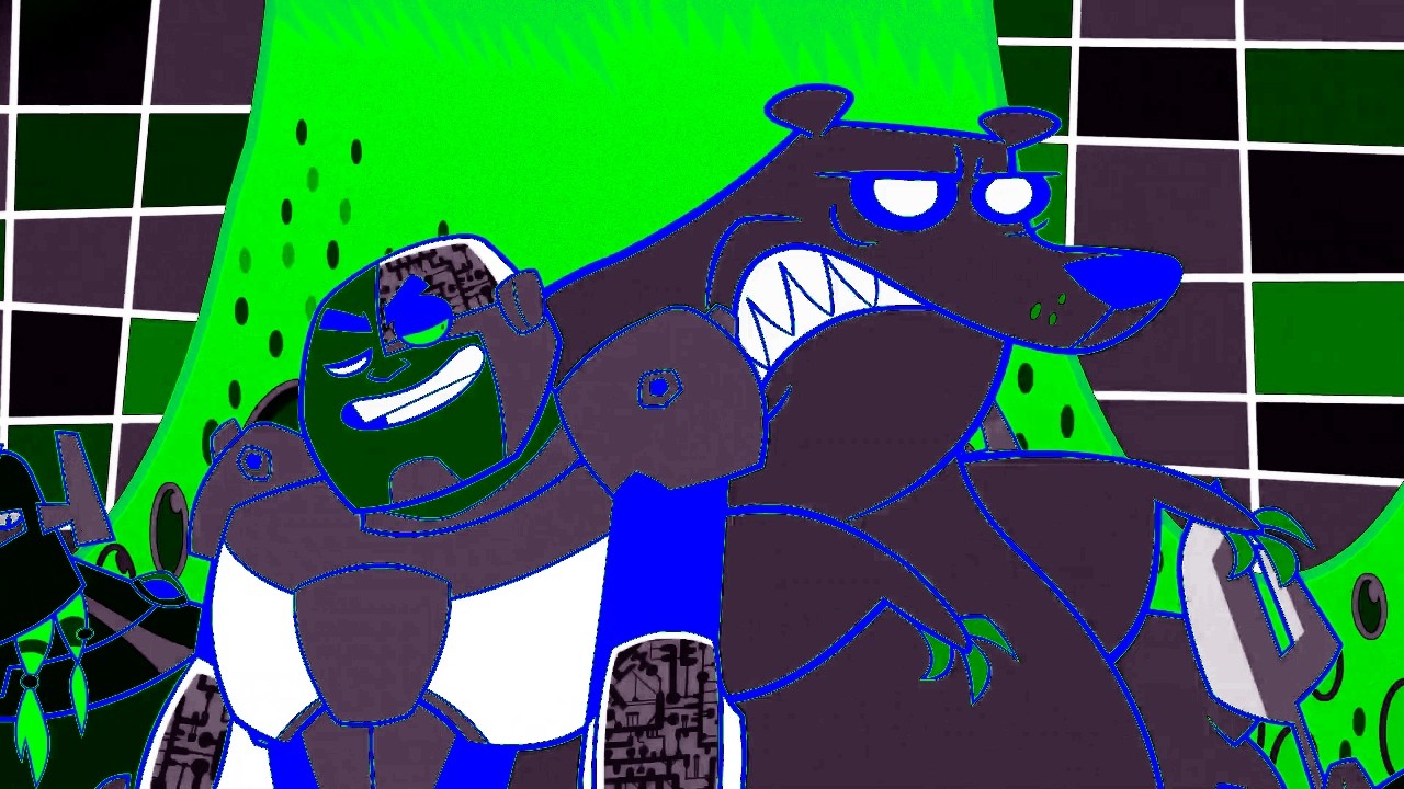Cyburg your surrounded now!!! TeenTitans (Powered by: Gamavision Csupo Effects)