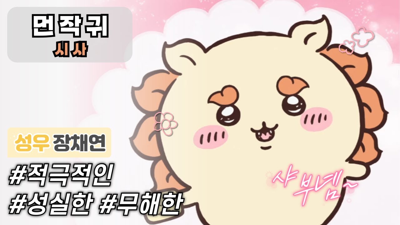 성우 장채연ㅣ[캐릭터] 성실한, 적극적인, 무해한ㅣ먼작귀 - 시사