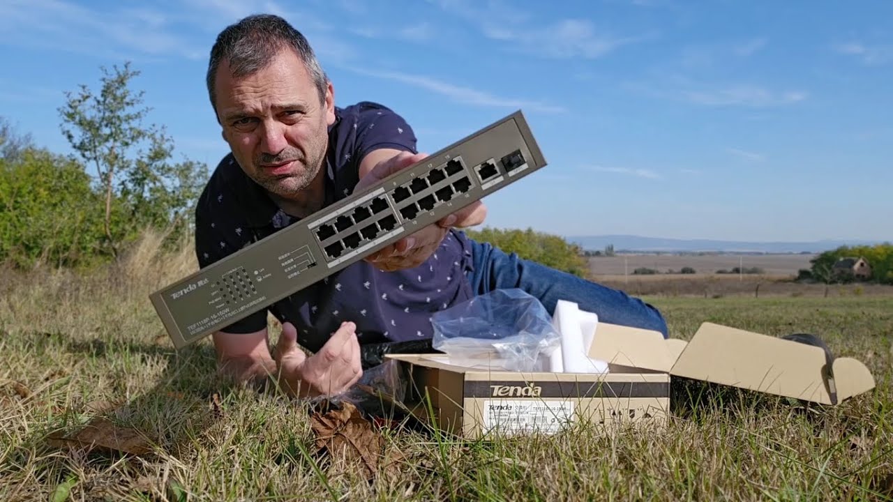 PoE switch kamerákhoz, egy trükkös kapcsolóval.  TENDA TEF1118P-16-150W 2023-10-18