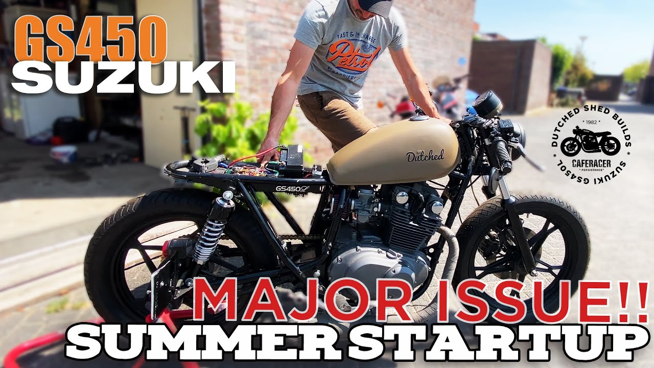 Suzuki GS450 Caferacer - Summer Startup  - Major Issue