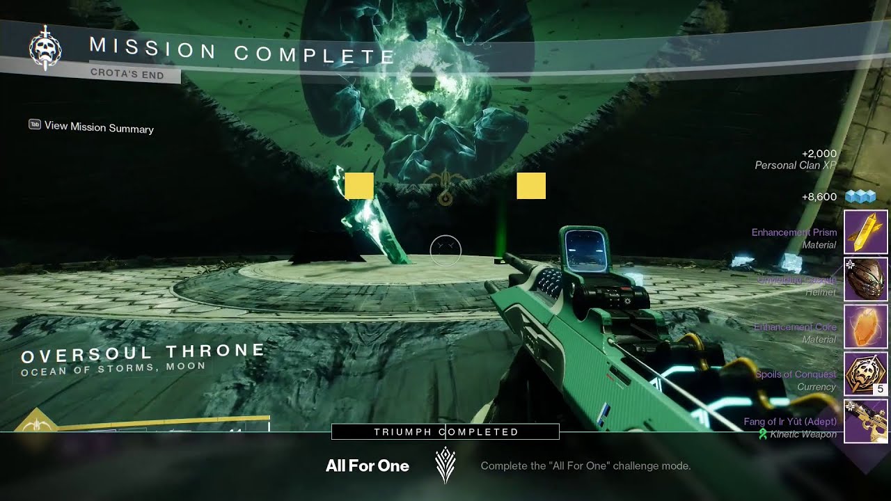 Solo Master Crota using finisher glitch -- Cheese -- All for one Challenge completed?