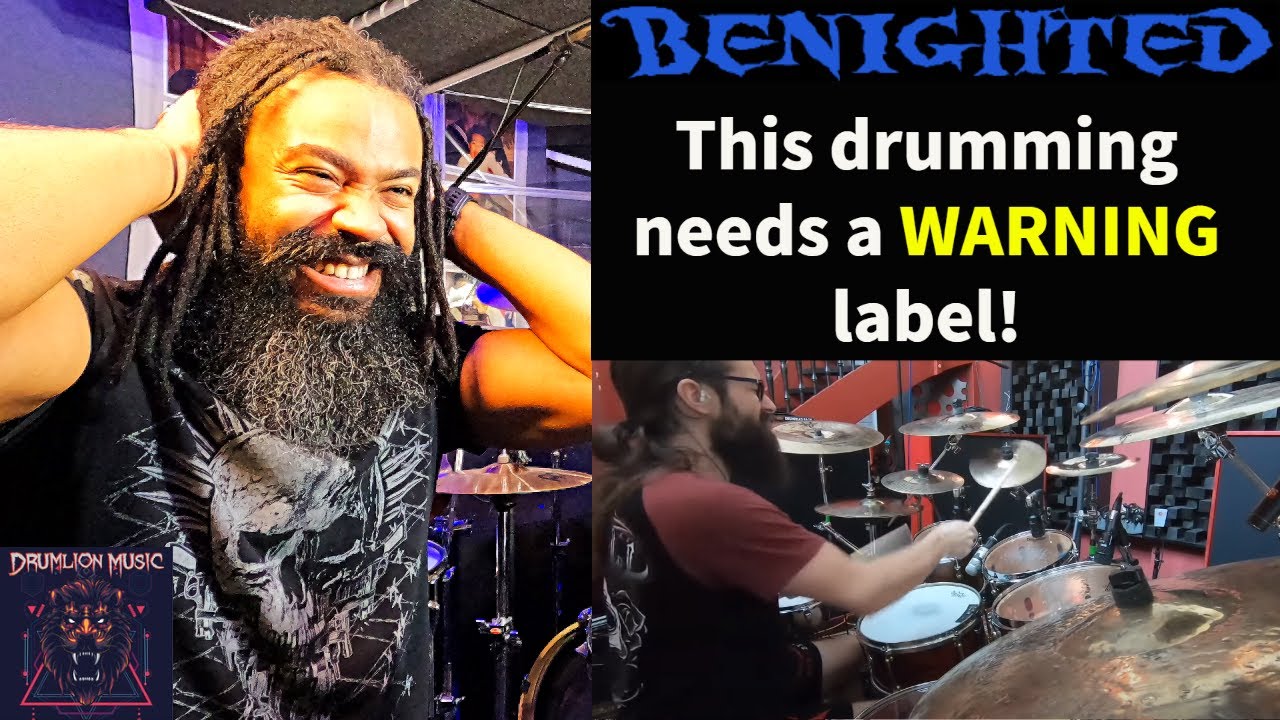 Kevin Paradis - Benighted, MACHINEDRUM MONDAYS EP 8, METAL DRUMMER REACTS #benighted #reaction