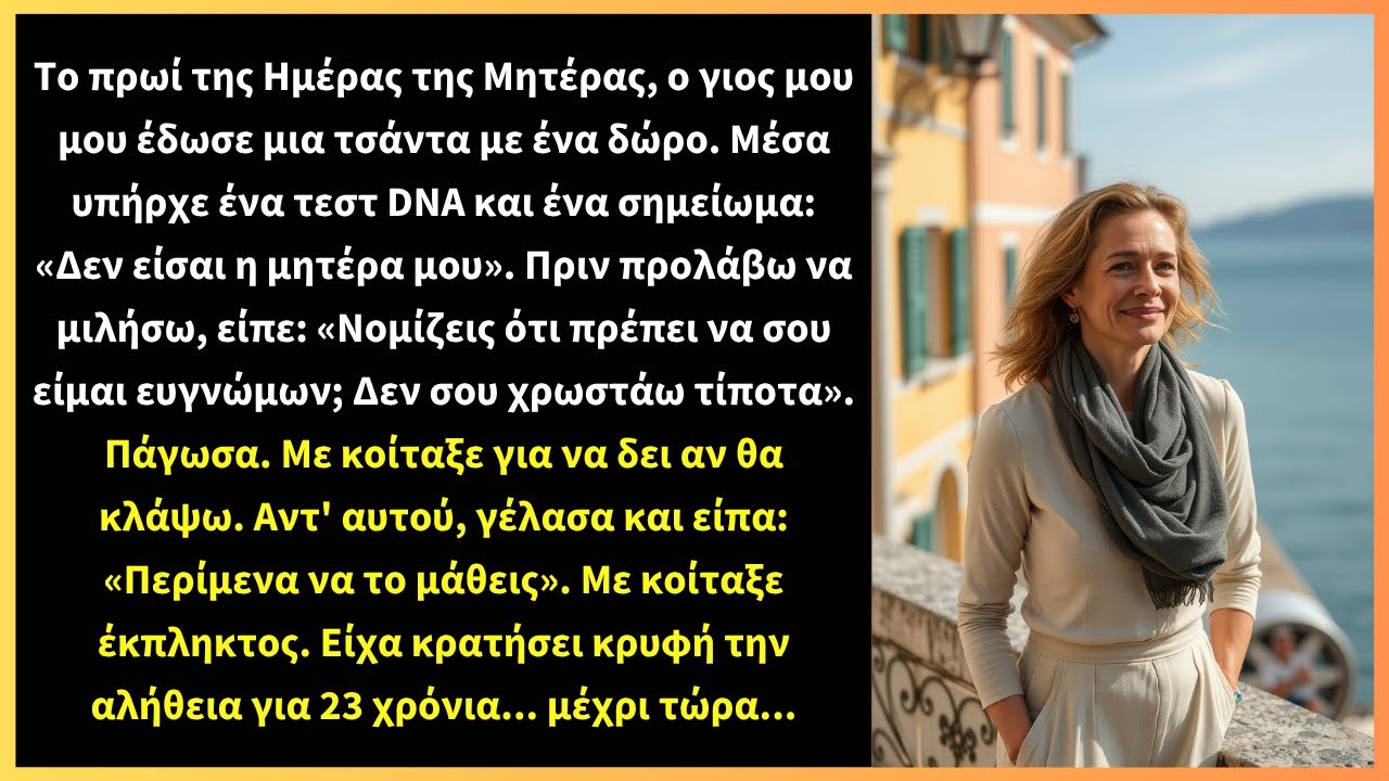 Το πρωί της Ημέρας της Μητέρας, ο γιος μου μου έδωσε μια τσάντα με ένα δώρο.