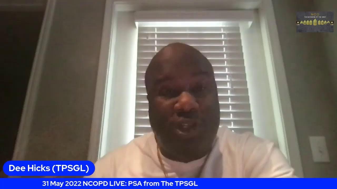 31 May 2022 NCOPD LIVE: PSA from The TPSGL