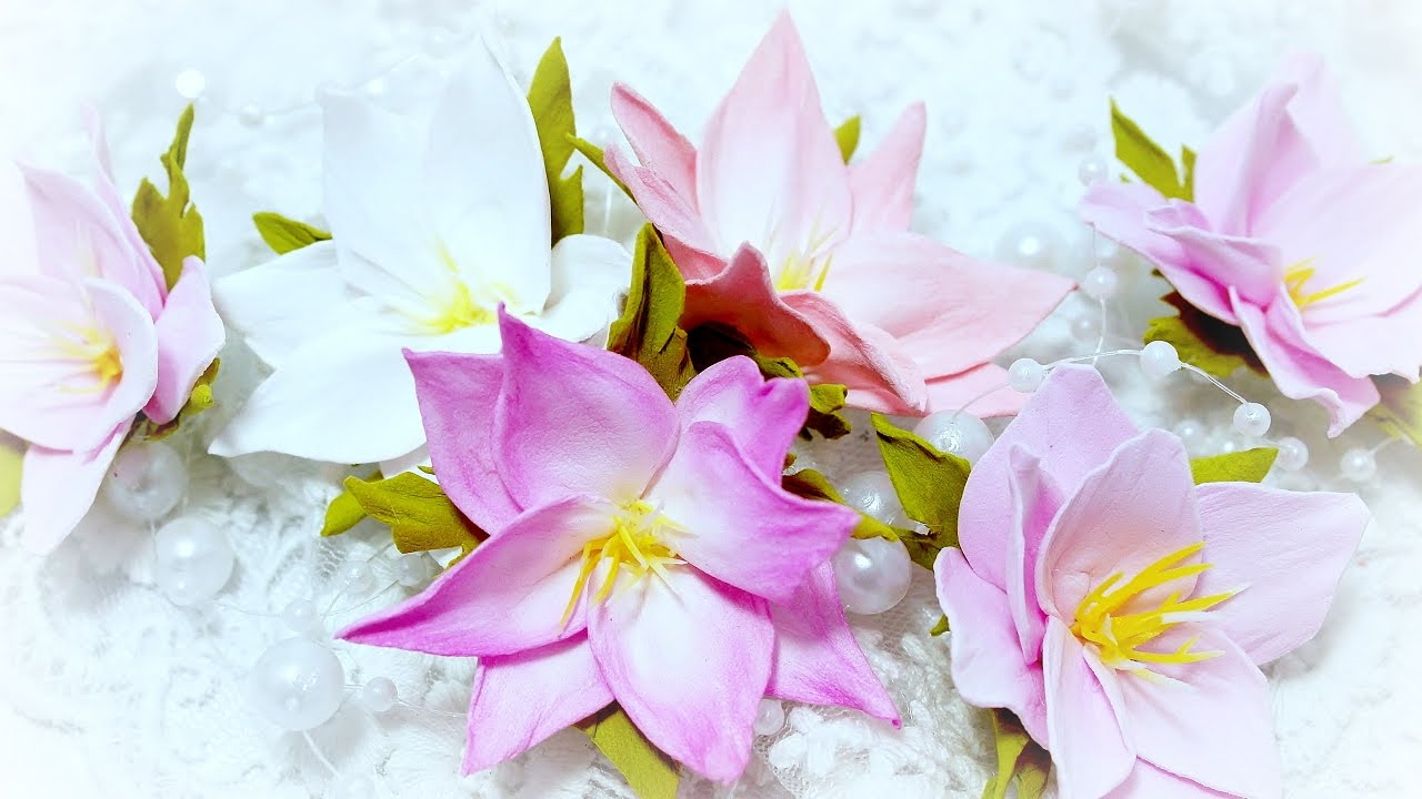 Lilies from foamiran Video Tutorial