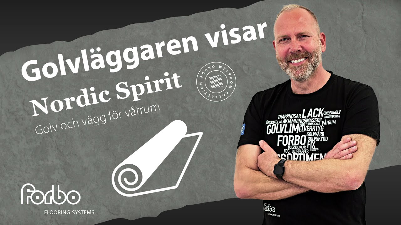Golvläggaren visar Nordic Spirit våtrumsgolv och vägg | E-learning