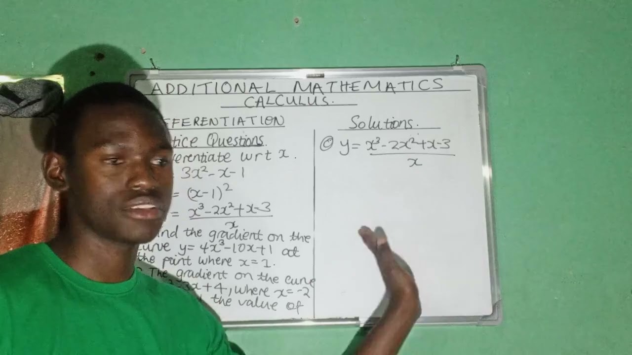Calculus: Differentiation:Finding The Derivative Practice Question 1.