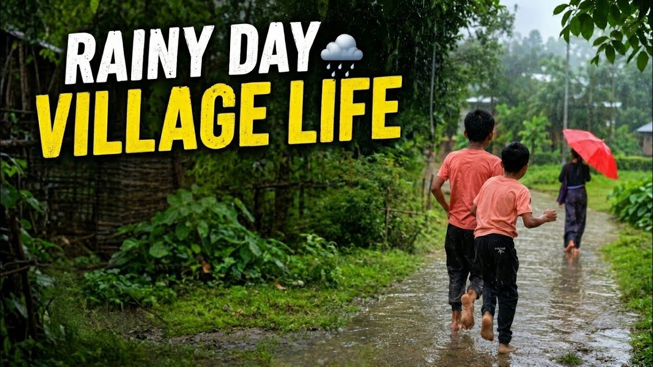Rainy Day Village Life 🌧️ | Peaceful Assam Monsoon Vlog 🌿