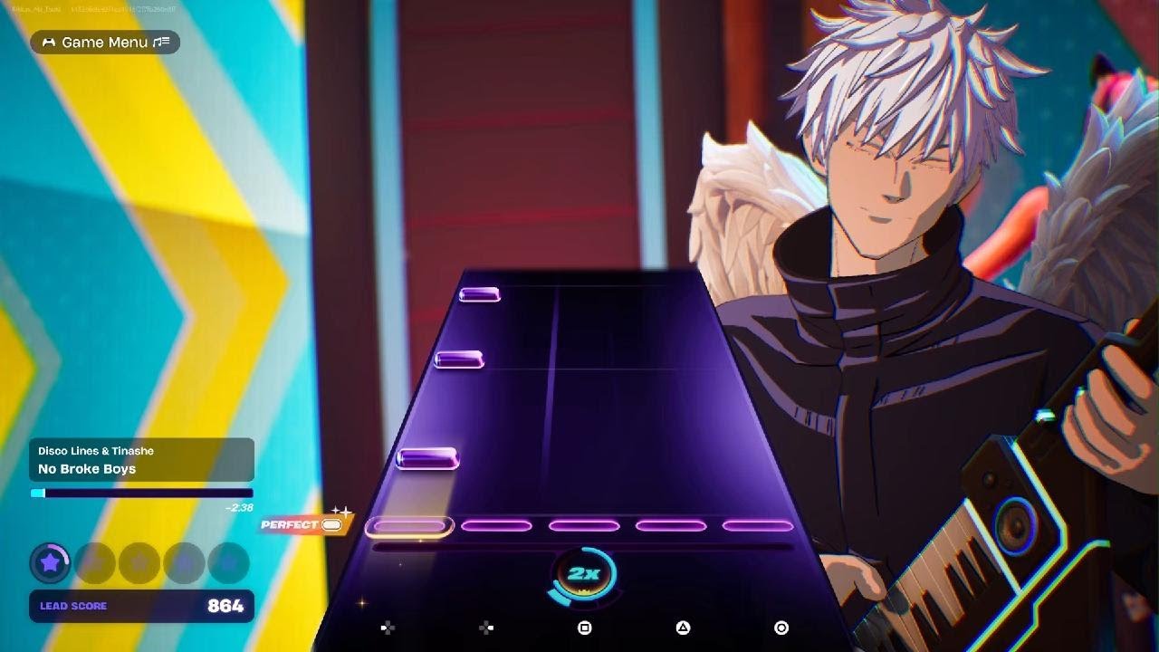 Gojo plays No Broke Boys in (Fortnite Festival)