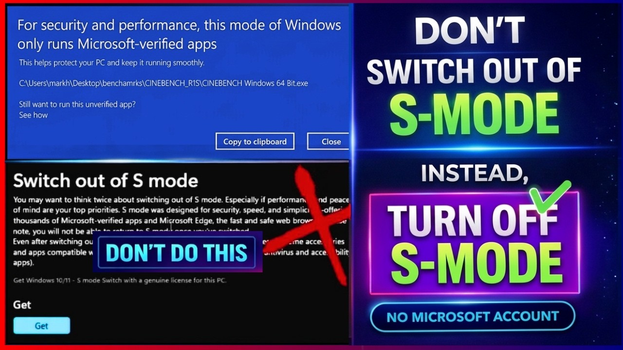 NEW: Turn off S Mode, No Microsoft Account, How to Disable S Mode, How to Deactivate S-Mode | S Mode