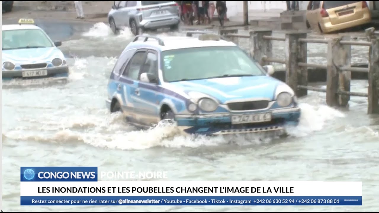 POINTE-NOIRE INONDÉE SUITE AUX PLUIES ET À L'ACCUMULATION DES POUBELLES #congo #pluie #inondations