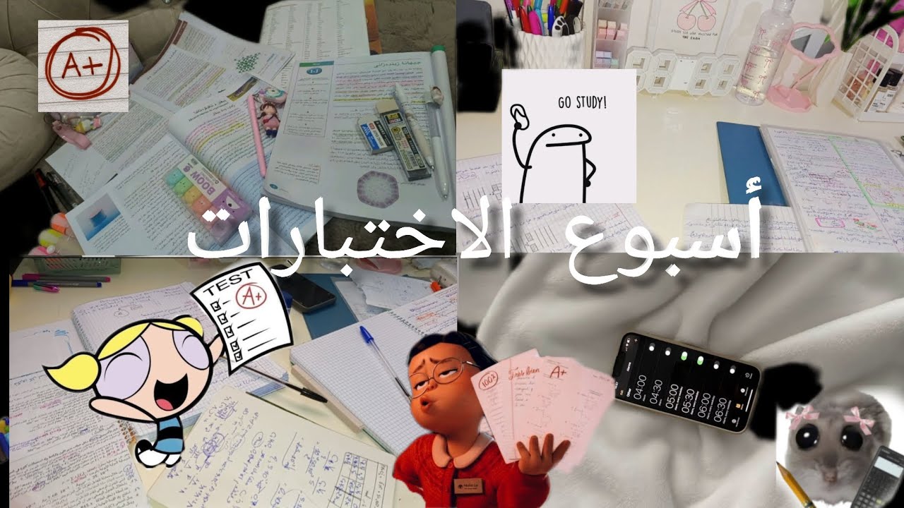 فلوق أسبوع الاختبارات/study with me🌷/exam week/ اقضوا  معي أسبوع الاختبارات 🩷/vlog فلوق الاختبارات 