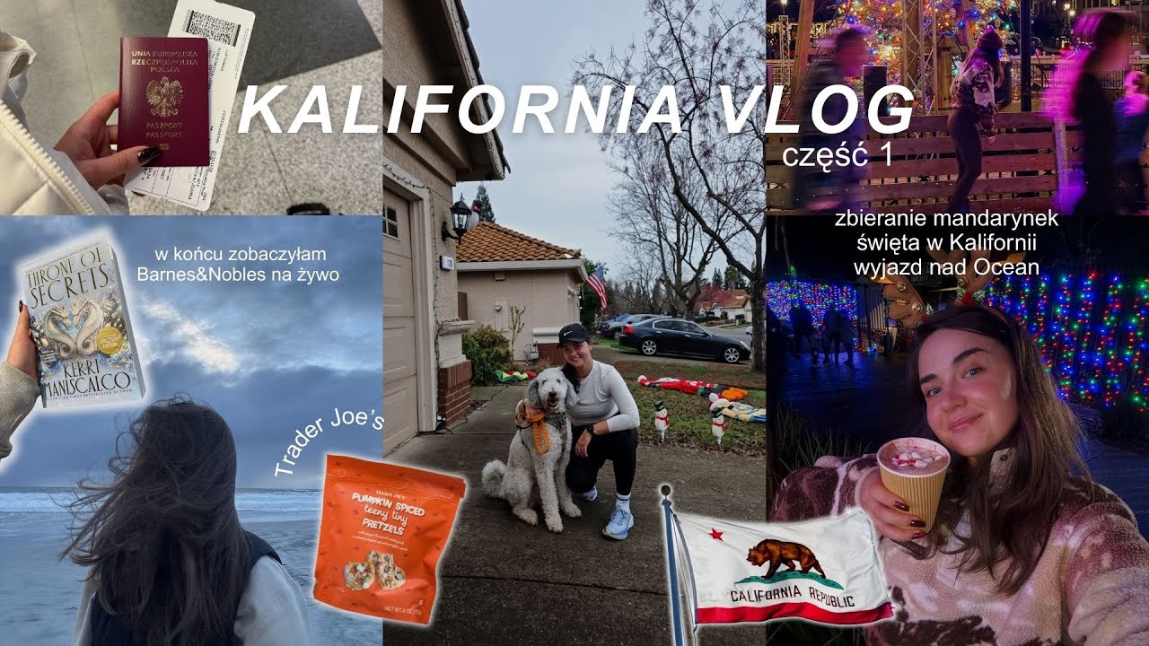 Kalifornia vlog part 1 // Trader Joe's, święta w USA, zbieranie mandarynek, Barnes and Nobles