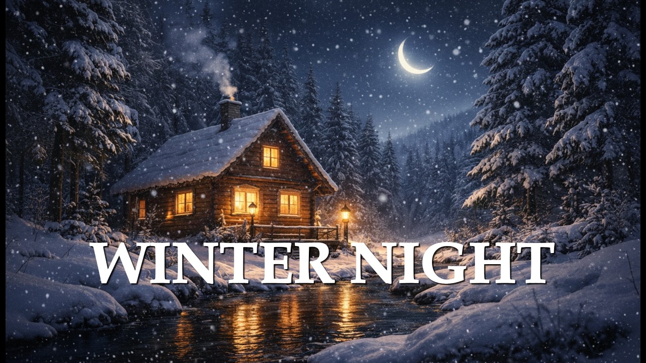 Deep Sleep Night ❄️ | 4 Hours of Calm Snowfall & Peaceful Winter Ambience