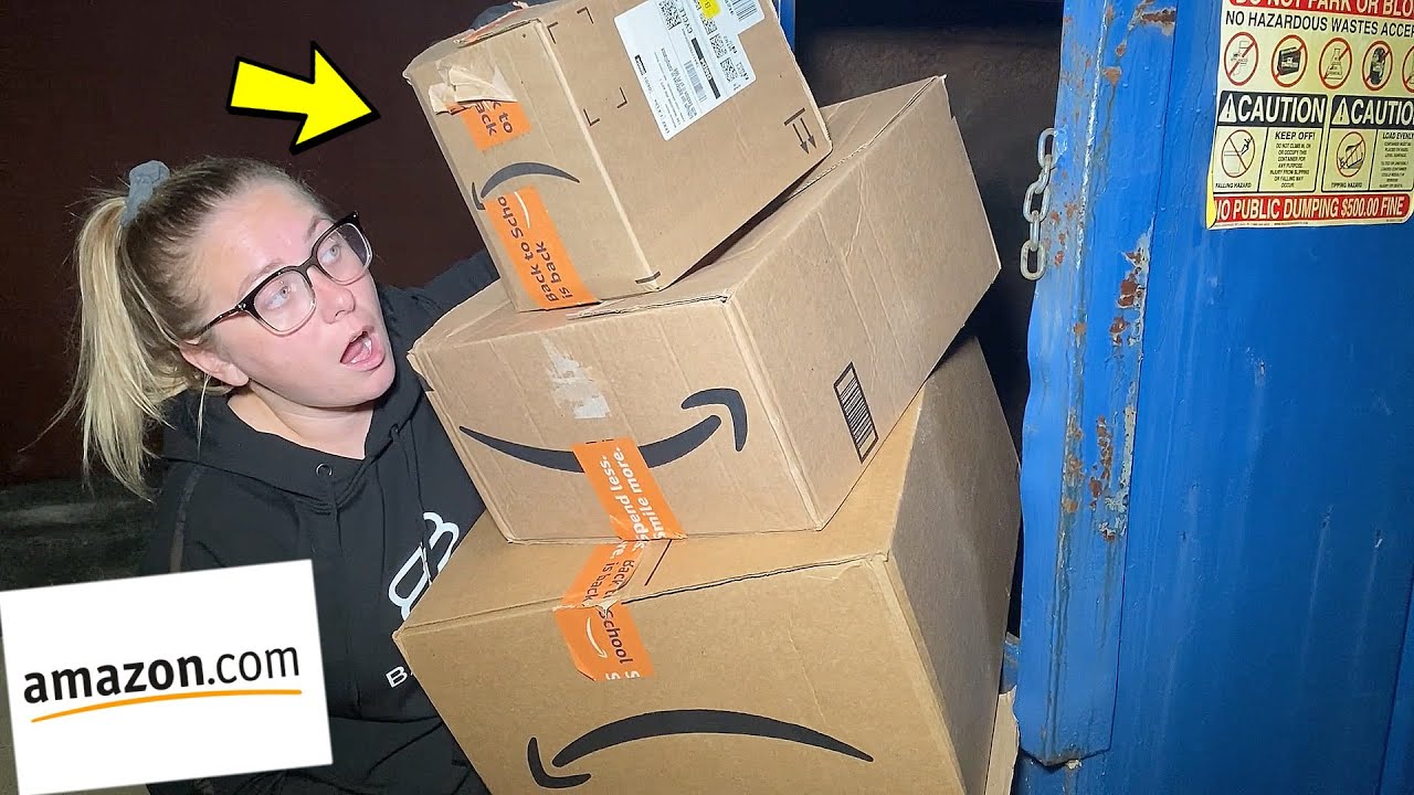 AMAZON DUMPSTER WAS FULL PACKAGES AGAIN!