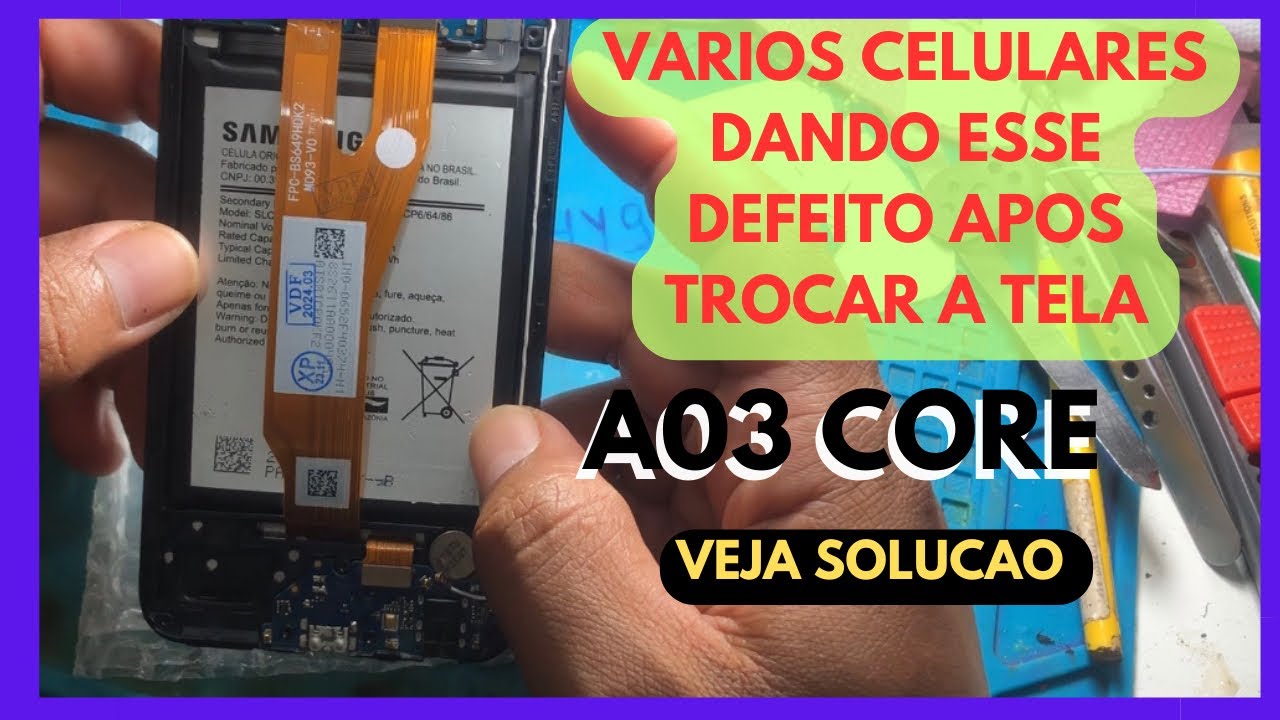 CELULAR SAMSUNG PAROU ÁUDIO APÓS TROCA DE TELA (A03 core)