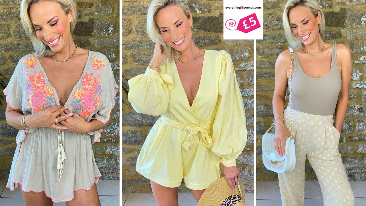 BIGGEST E5P HAUL ON YOUTUBE SUMMER HOLIDAY CHEAP DRESSES FASHION DISCOUNT SALE EVERYTHING5POUNDS UK