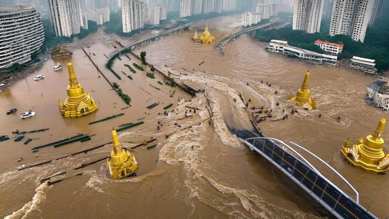 В Таиланде смыло дома! Крупное наводнение затопило все в Чиангмае