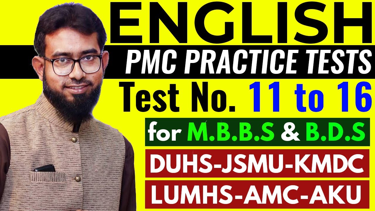 MDCAT English (PMC Practice Test 11 to 16)