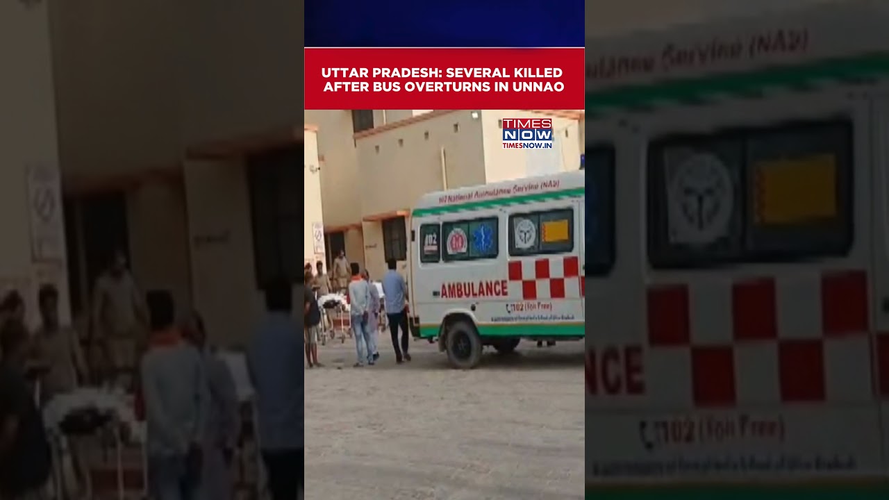 Unnao Bus Accident: Several Killed After Bus Overturns On Lucknow Agra Expressway #shorts