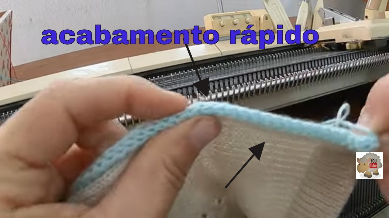 acabamento super rápido feito em máquina de tricô