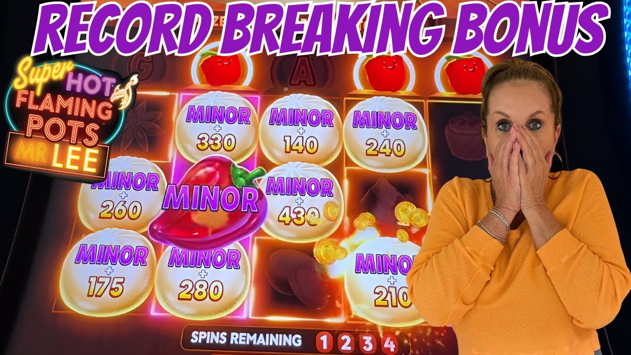 WORLD RECORD BONUS!! On High Limit Super Hot Flaming Pots Mr Lee!!!