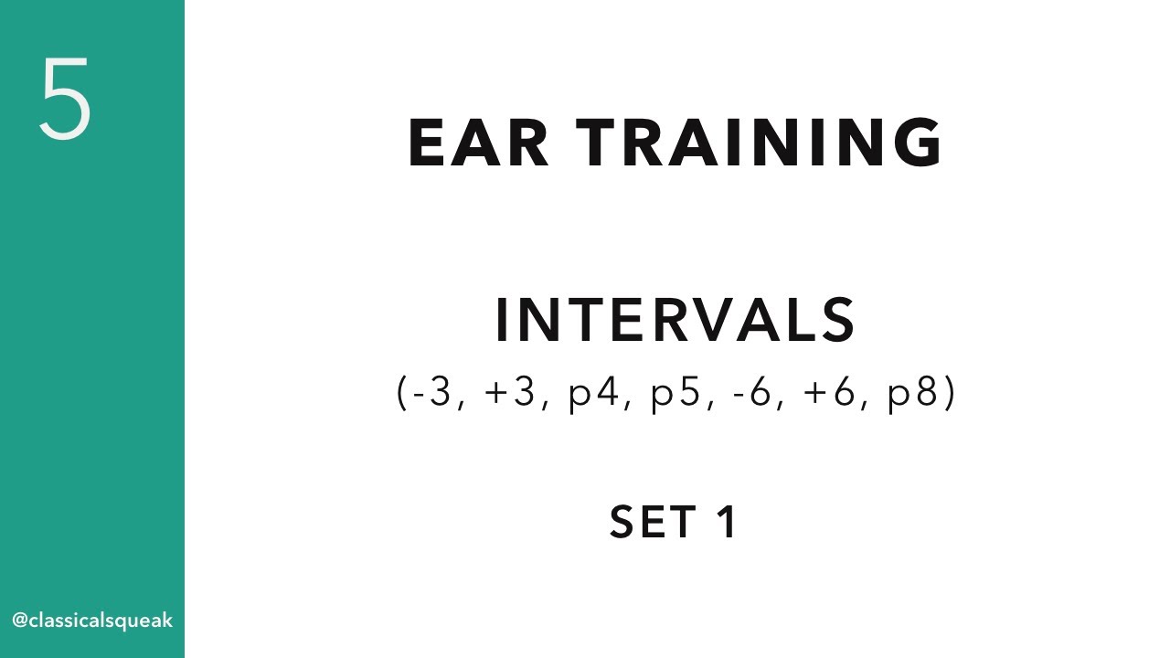 RCM Level 5 Intervals (Ear Training -3, +3, p4, p5, -6, +6, p8) Identification | Set 1