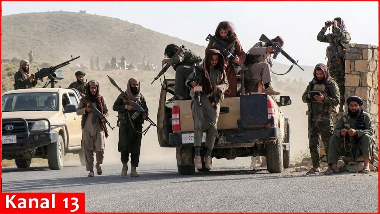 Taliban fighters patrol in border area as tension with neighbouring Pakistan escalates