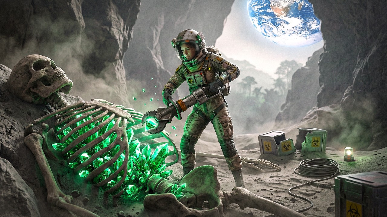 Teen Girl Stranded on Green Moon Harvesting Gems From Alien Bodies Gets Trapped in The Toxic Jungle!