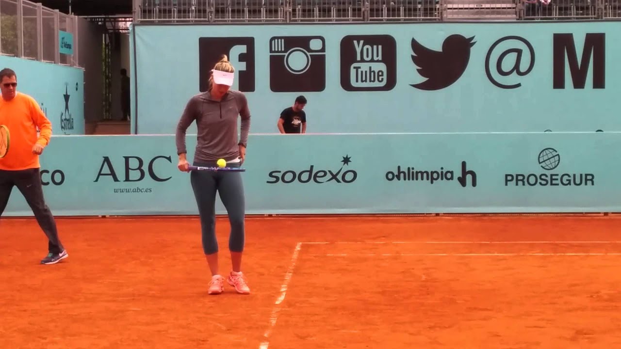 María Sharapova. She trains in Madrid