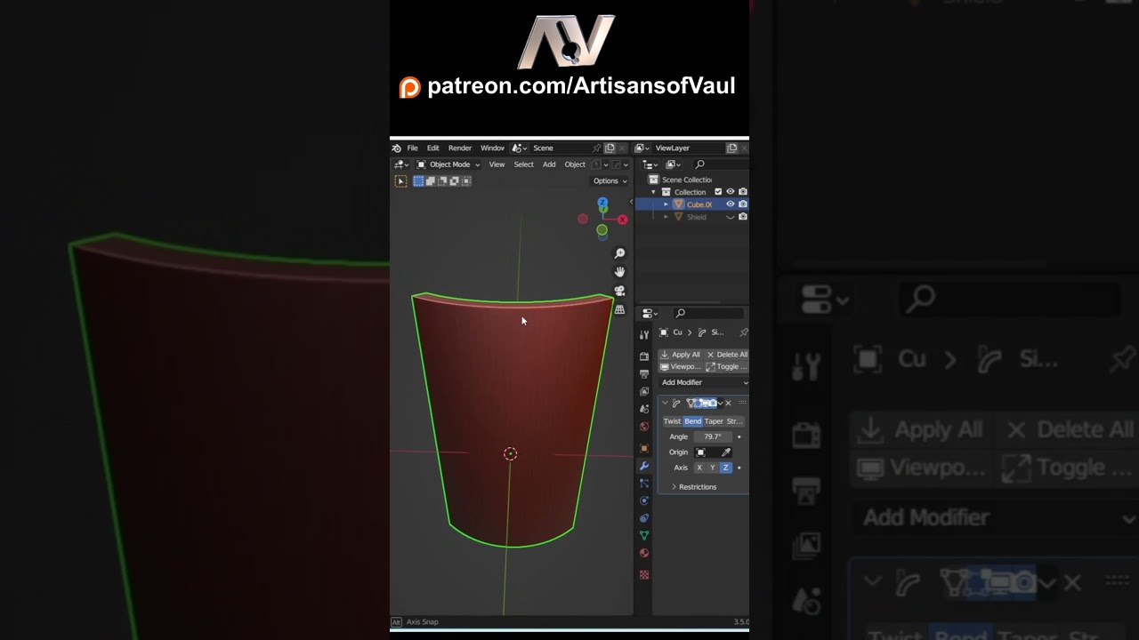 Using the dice tool for bending complex objects - Hard Ops