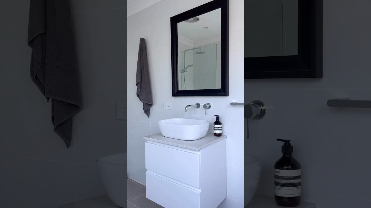 From an outdated bathroom to this tranquil space #renovation #howto