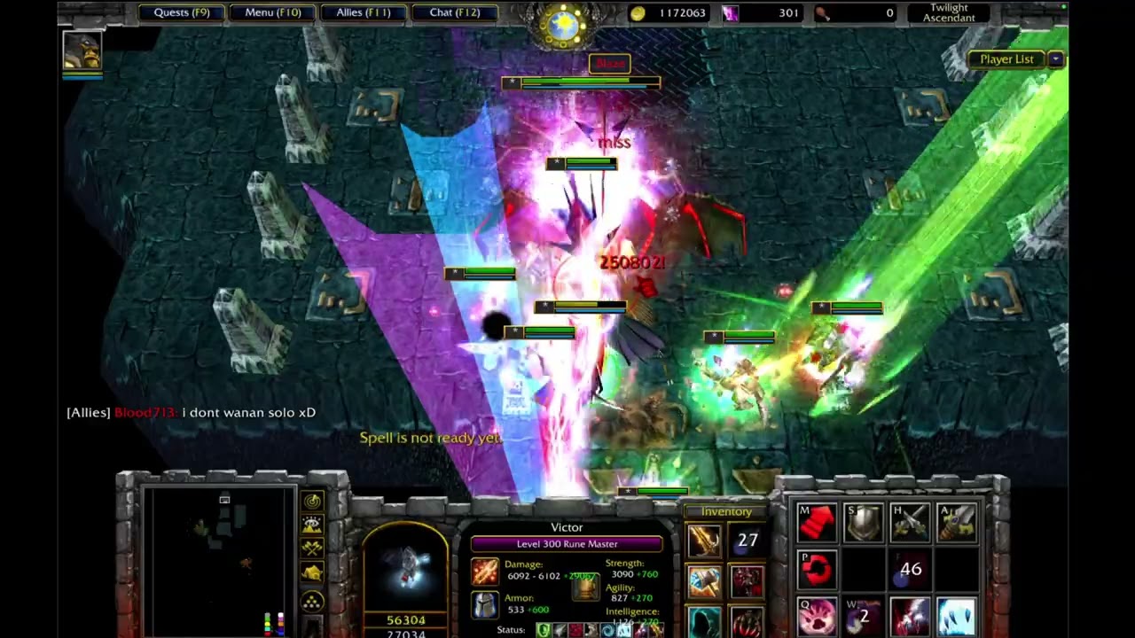 WC3 TEA Twighlight Ascendant - Imp2 with Illidan SKIN (Impossible)