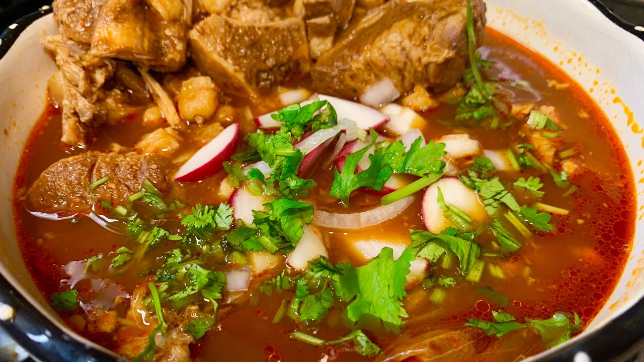 Pozole Rojo de Puerco ( Pork Red Pozole )