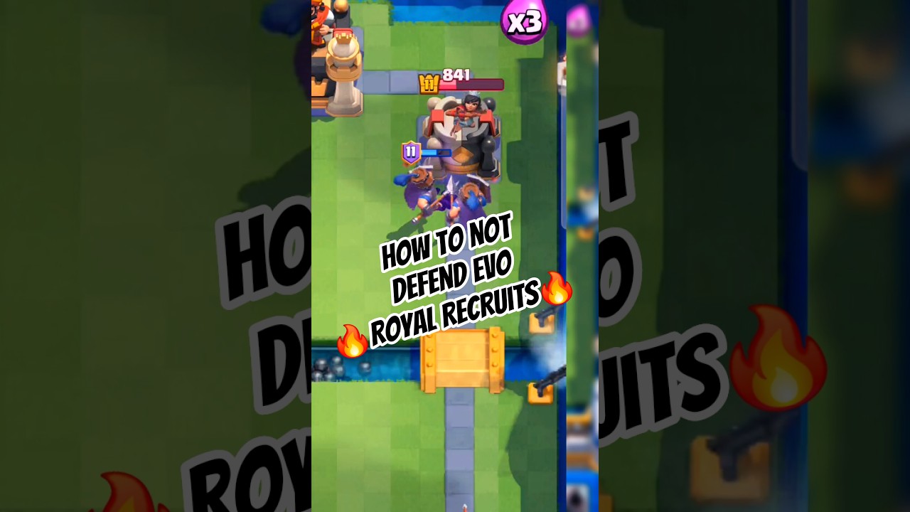 How to Defend Evo Royal Recruits (100% Real) #clashroyale #supercell #funny #royalrecruits #recruits