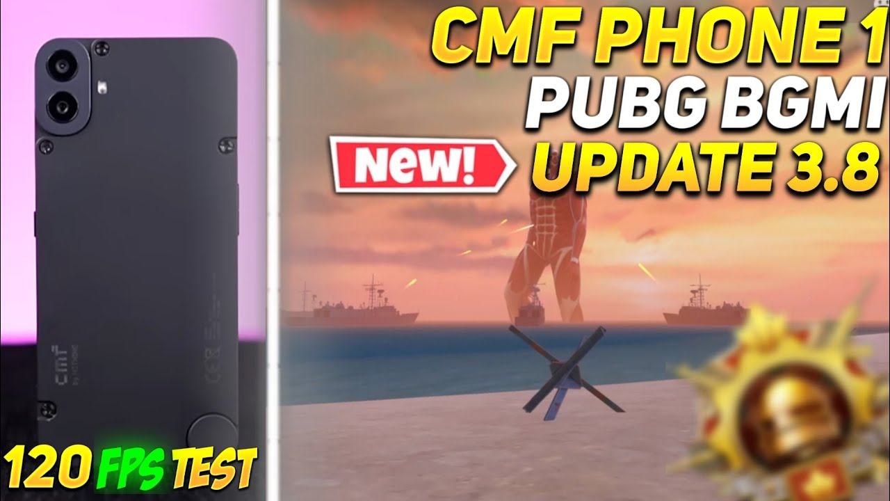 CMF PHONE 1 BGMI 120 FPS TEST 3.8 UPDATE WITH FPS METER🔥🔥 | CMF PHONE 1 PUBG 120 FPS TEST 3.8 UPDATE