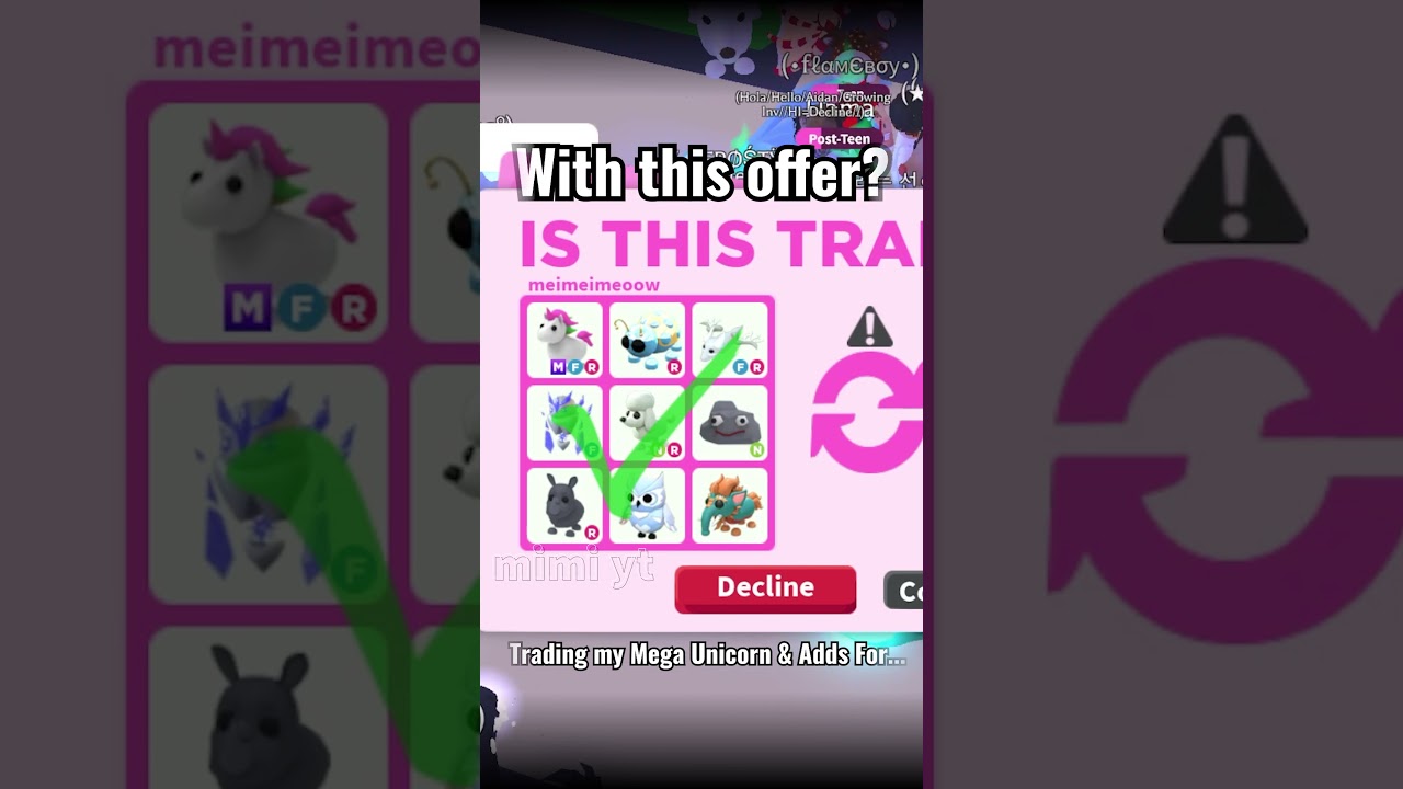 😍OMG! I TRADED MY MEGA UNICORN! W/F/L | Adopt Me Trading
