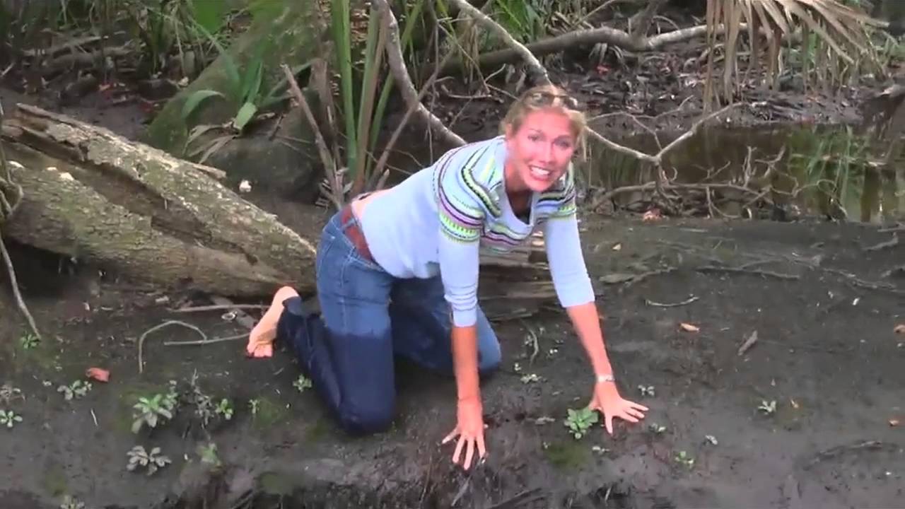 Woman Dives For Shoe
