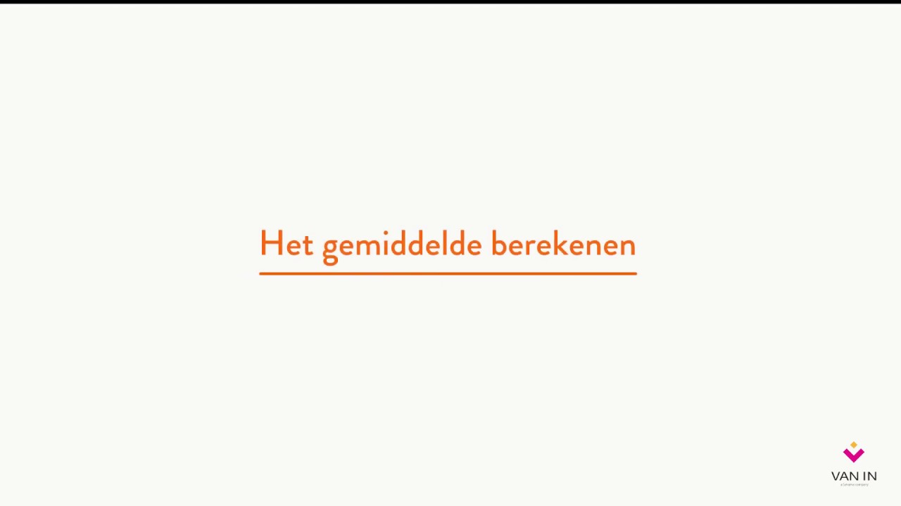 Wiskunde: het gemiddelde