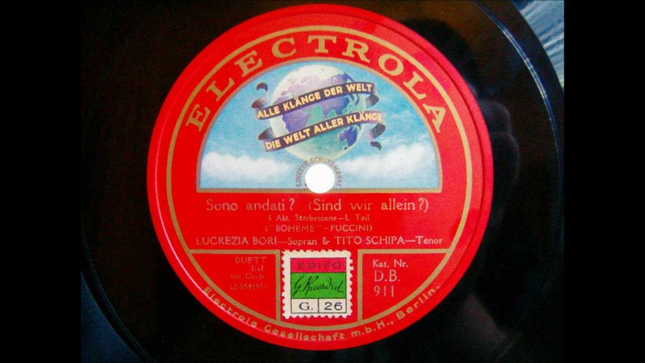 Lucrezia Bori und Tito Schipa - La Boheme - 4. Akt Sterbeszene - 24. November 1925