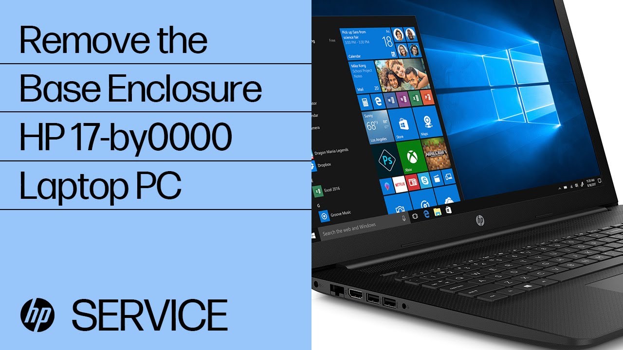 Remove the Base Enclosure | HP 17-by0000 Laptop PC | HP