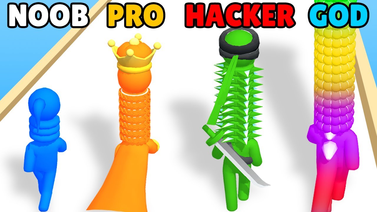 NOOB vs PRO vs HACKER vs GOD in Long Neck Run!