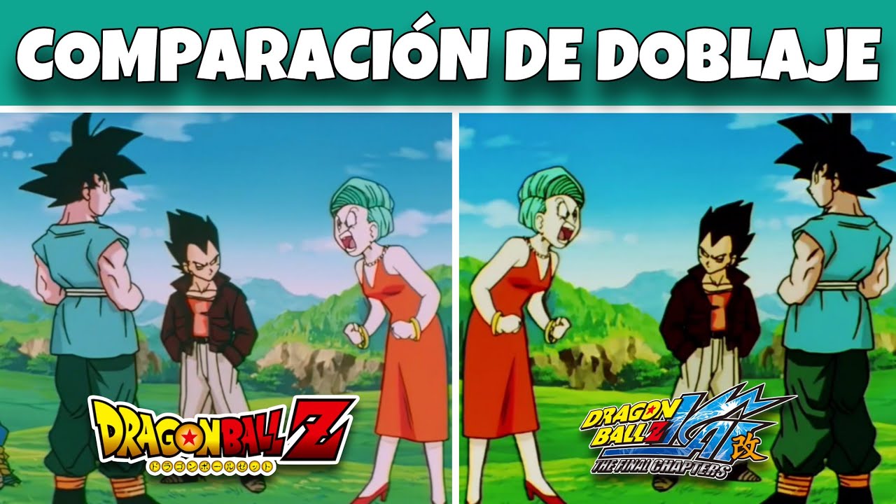 EL REENCUENTRO DE GOKU Y VEGETA - Comparación de doblaje DBZ y DBZ Kai castellano 