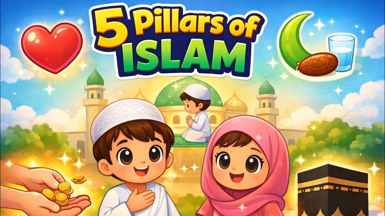 ✨ Five Pillars of Islam | Islamic Cartoon Nasheed for Kids @DoveKidsChannel