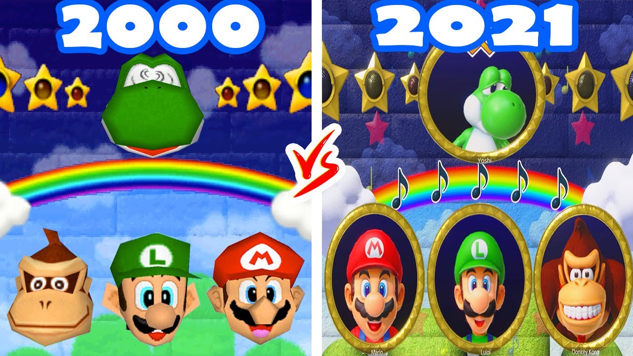 Mario Party Superstars vs Mario Party 2 - Bad Day of Yoshi vs Mario vs Luigi vs Donkey Kong