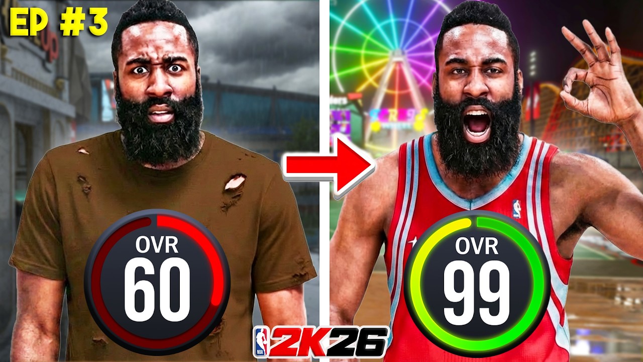 JAMES HARDEN BUILD 60 OVR to 99 OVR in NBA 2K26 No Money Spent | Ep. 3