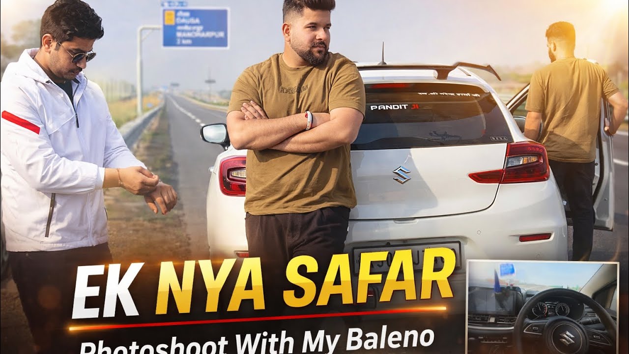 Ek Nya Safar With My Baleno 🚗✨ | Highway Photoshoot Vlog | Akash sharma vlog