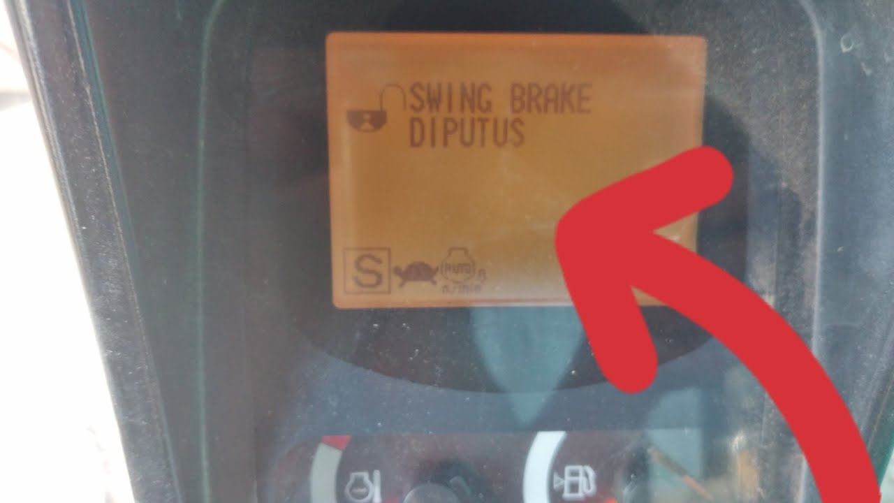Kobelco Error Swing Brake Disenggeged - Swing brake di lepas